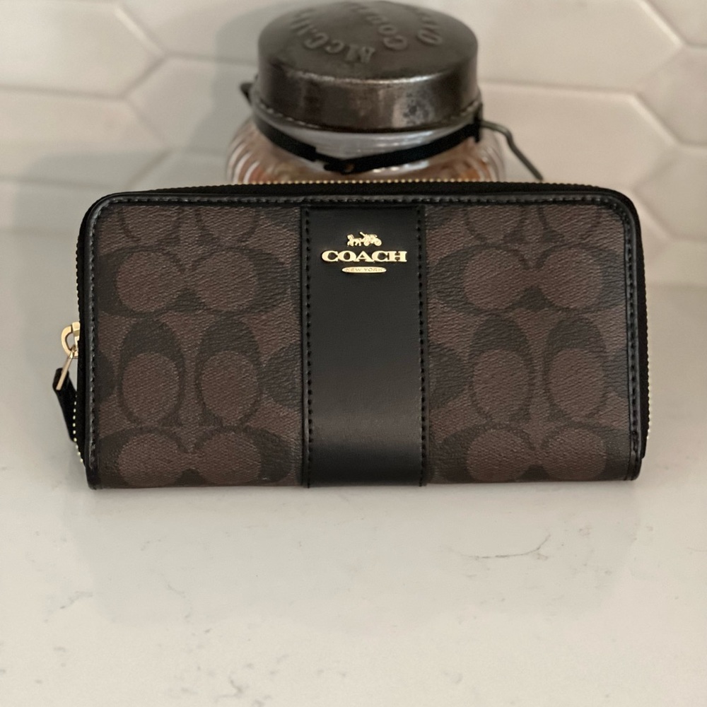 Black and dark brown with gold